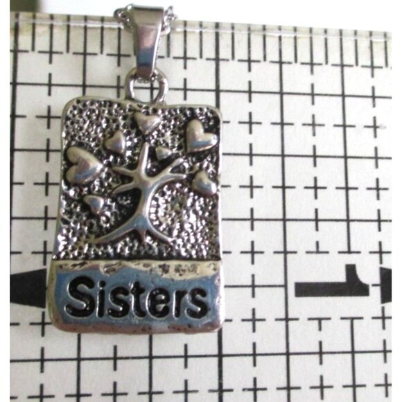 New Tree Of Life Sisters Pendant Necklace 20" Stainless Chain Unique Sister Gift - Picture 3 of 5